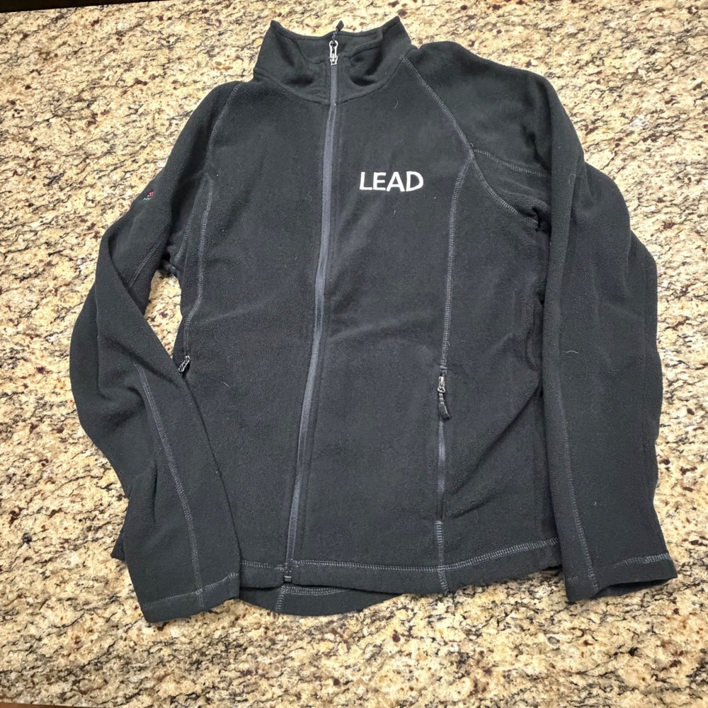 Employee Mens Black Fleece Full Zip Jacket Ross dd's Discounts LEAD Logo Medium